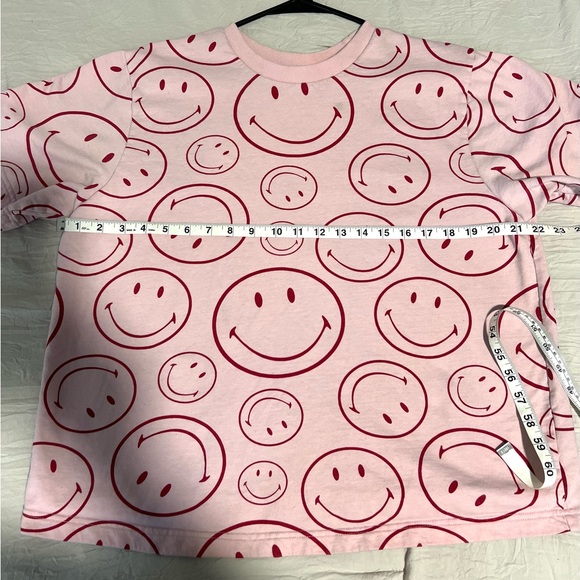 ASOS Smiley Pink Sweatshirt T Shirt SZ 8 EUC - Picture 5 of 6